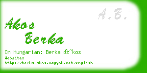 akos berka business card